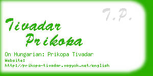 tivadar prikopa business card